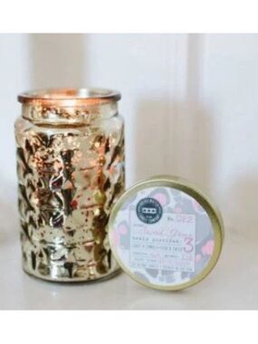 Sweet Grace Collection #022 Gold Patterned Glass Candle – 4.44 oz Soy Blend